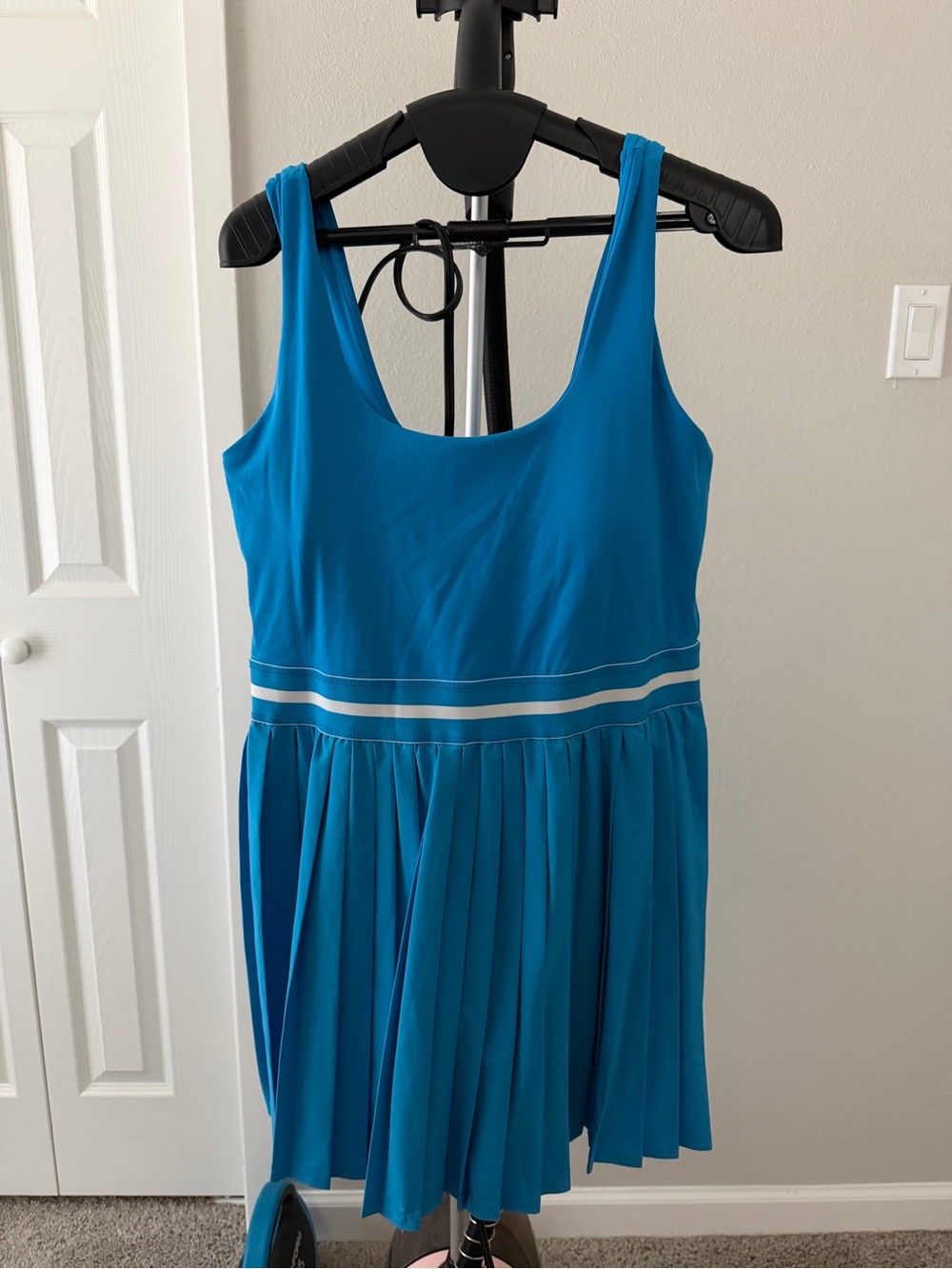 Blue Sleeveless Pleated Tennis/Pickleball Dress